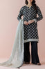 Stitched 3 Piece Printed Lawn Shirt , Cambric Pant and Lawn Dupatta (OTL-24-176/S BLACK)