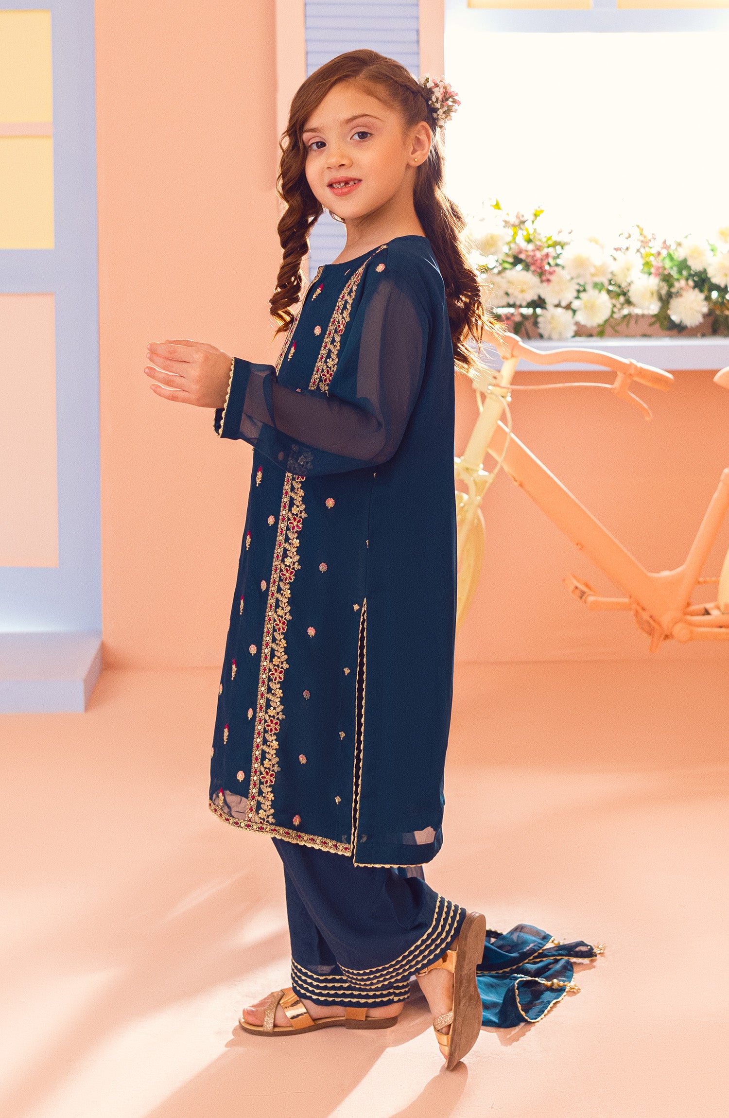 GRFK23S-3004 CHIFFON  READY TO WEAR SHIRT DUPATTA PANTS