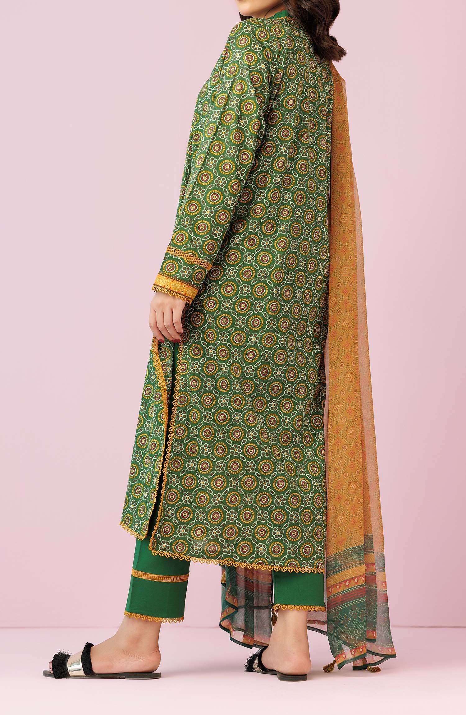 OTL-24-114/U GREEN LAWN Women UNSTITCHED SHIRT DUPATTA PANTS