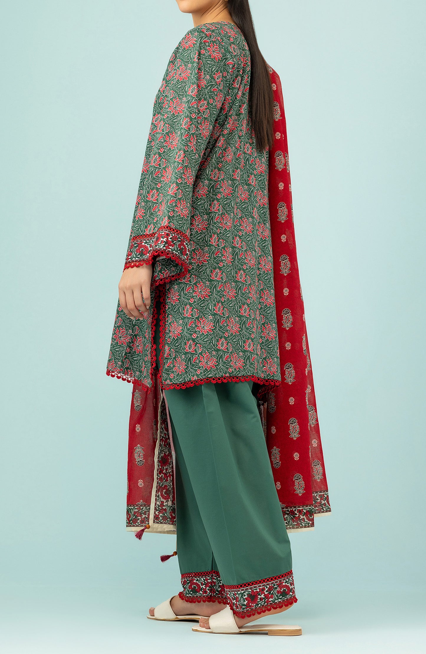 OTL-24-426/U GREEN LAWN Women UNSTITCHED SHIRT DUPATTA PANTS