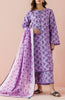 Stitched 3 Piece Printed Lawn Shirt , Lawn Pant and Lawn Dupatta (OTL-24-292/S PURPLE)