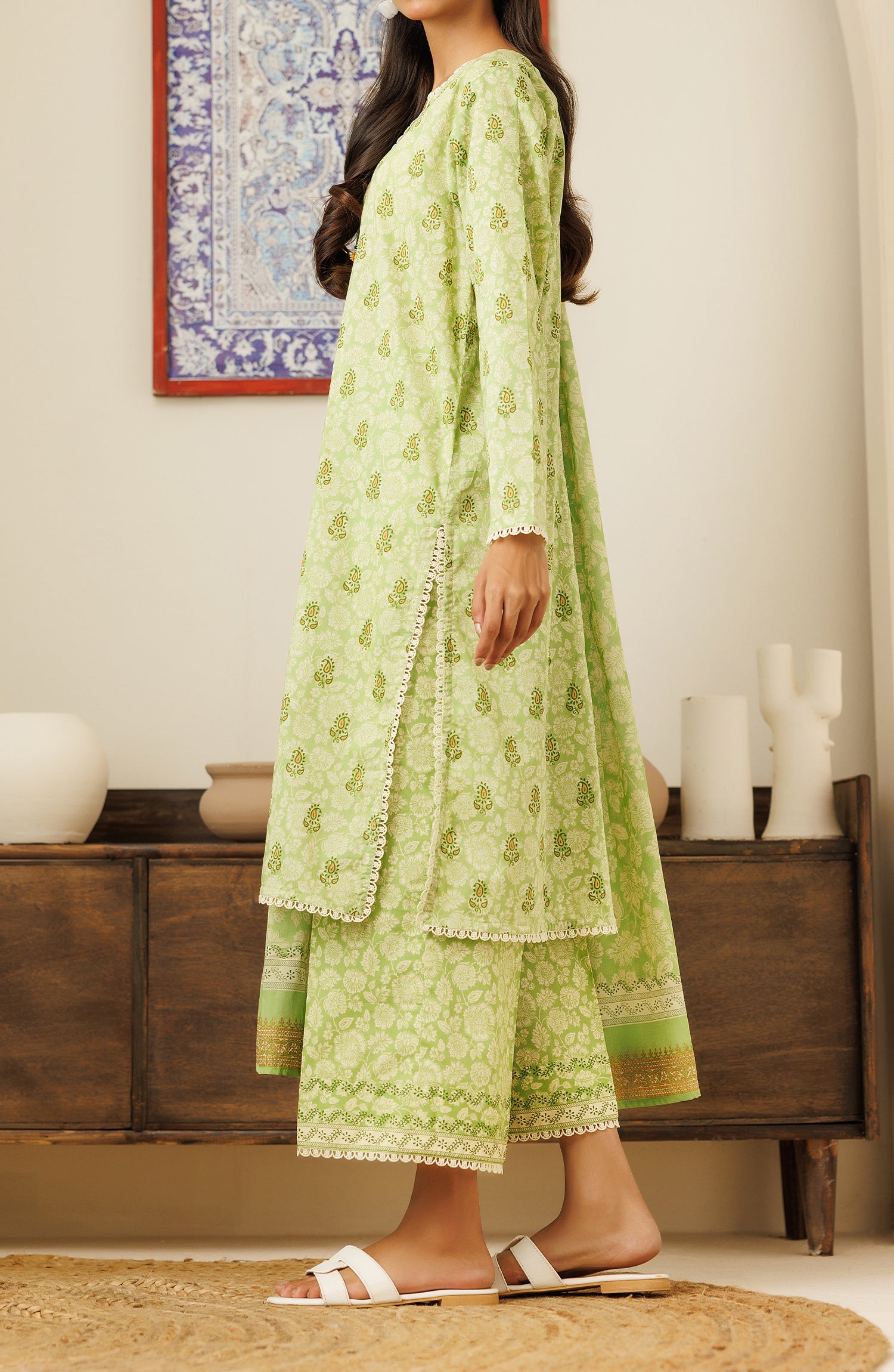 OTL-24-432/U GREEN LAWN Women UNSTITCHED SHIRT DUPATTA PANTS