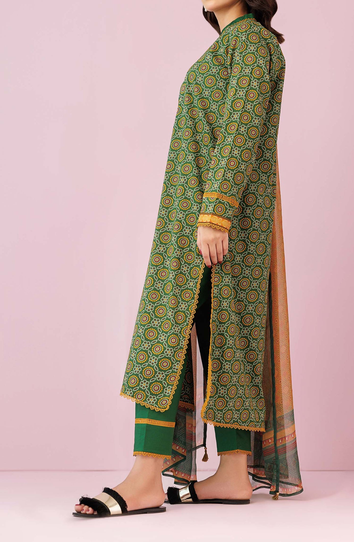 OTL-24-114/U GREEN LAWN Women UNSTITCHED SHIRT DUPATTA PANTS