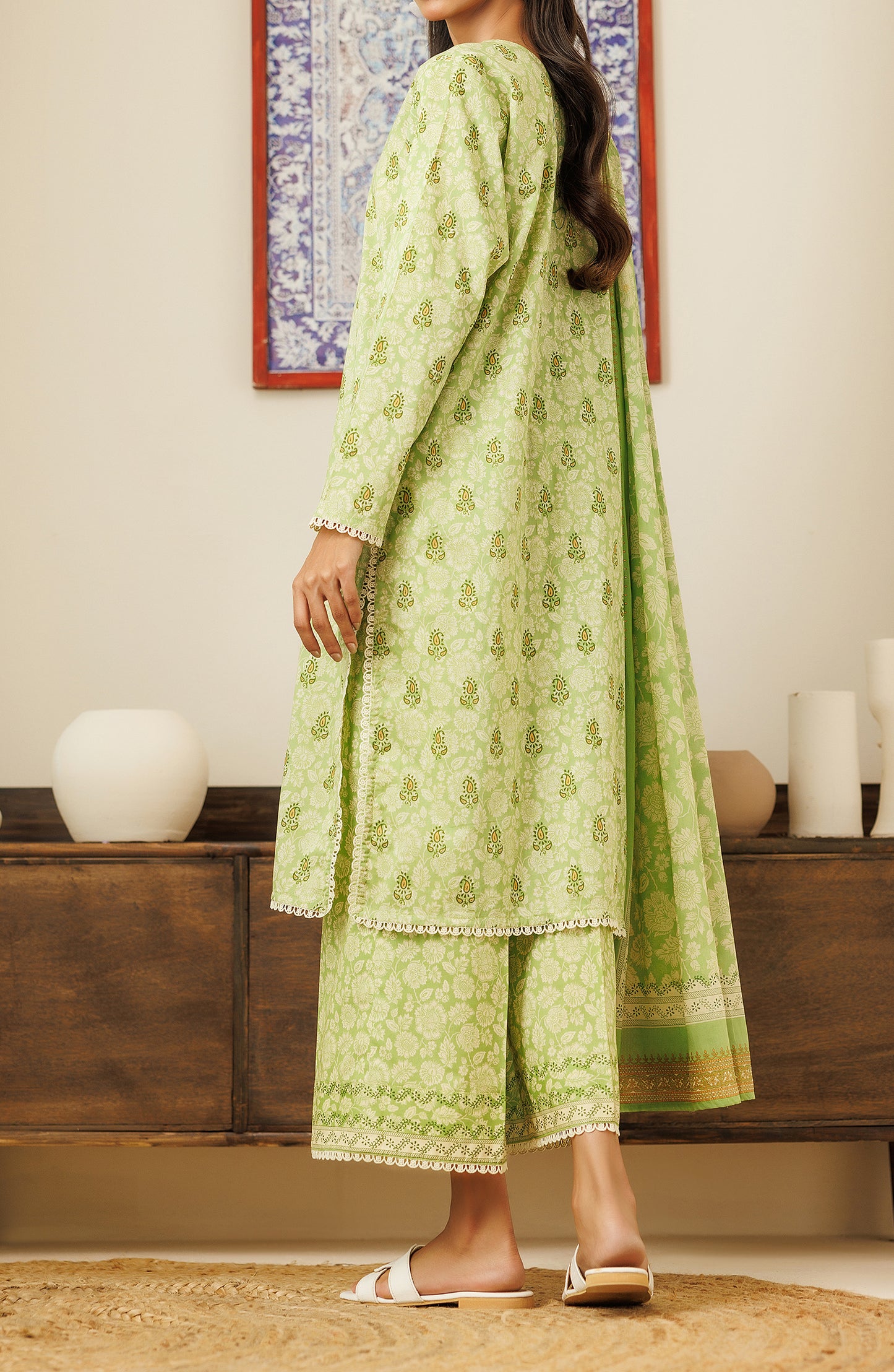 OTL-24-432/U GREEN LAWN Women UNSTITCHED SHIRT DUPATTA PANTS