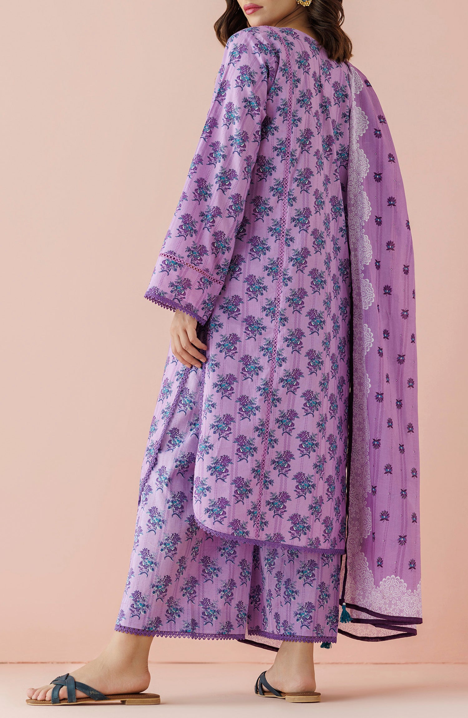 OTL-24-292/U PURPLE LAWN Women UNSTITCHED SHIRT DUPATTA PANTS