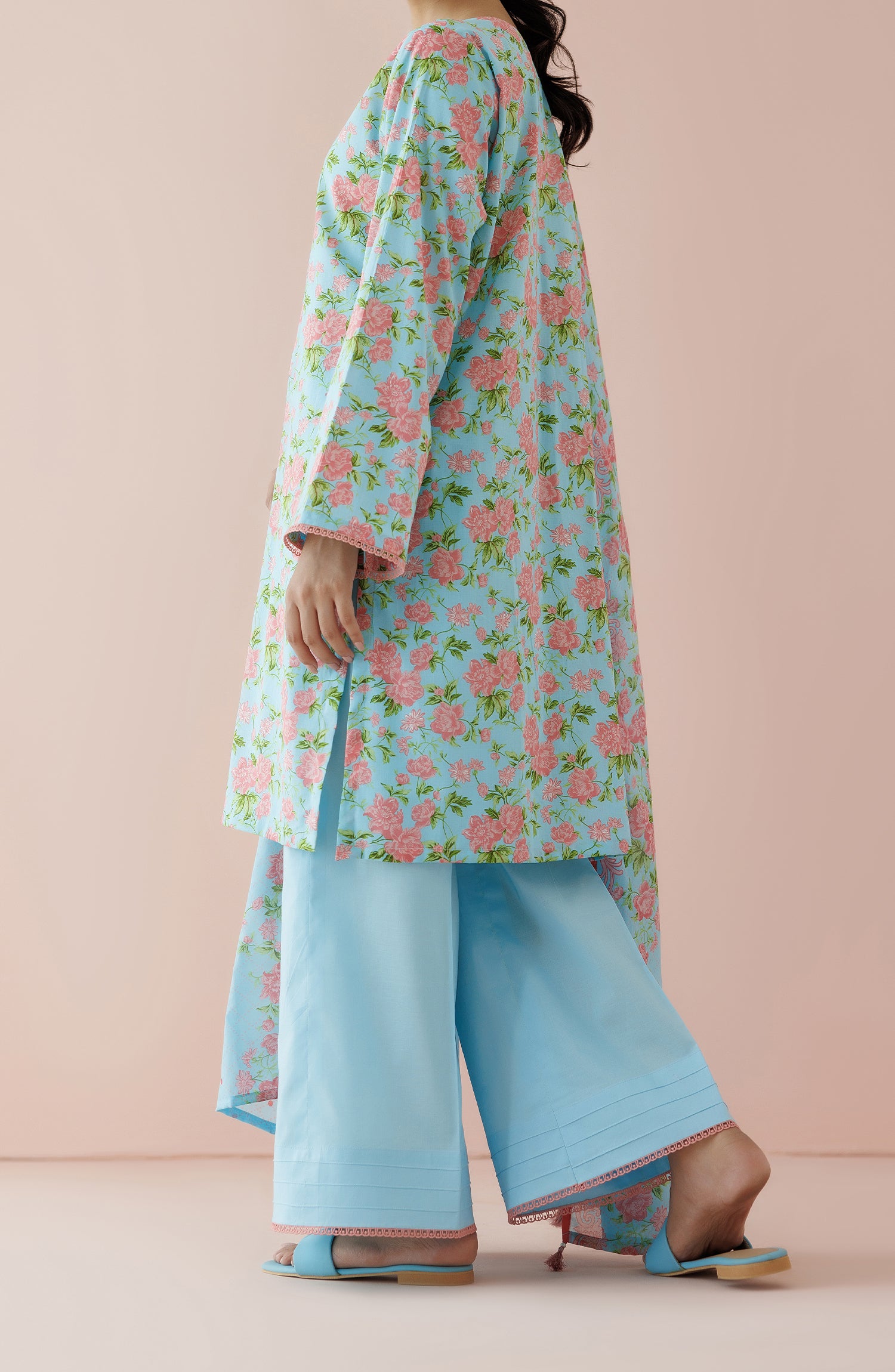 OTL-24-152/U SKY BLUE LAWN Women UNSTITCHED SHIRT DUPATTA PANTS