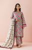 Stitched 3 Piece Premium Solid Casual Lawn Shirt , Cambric Pant and Lawn Dupatta (OTL-24-293/S BEIGE)