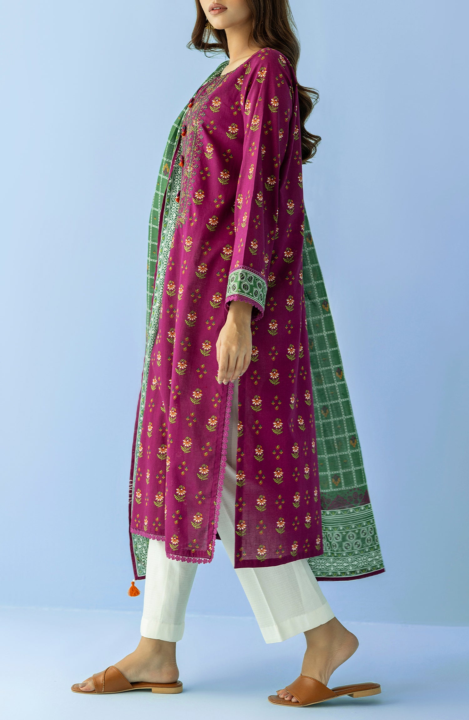 NRDS-24-027/S PURPLE LAWN  READY TO WEAR SHIRT DUPATTA