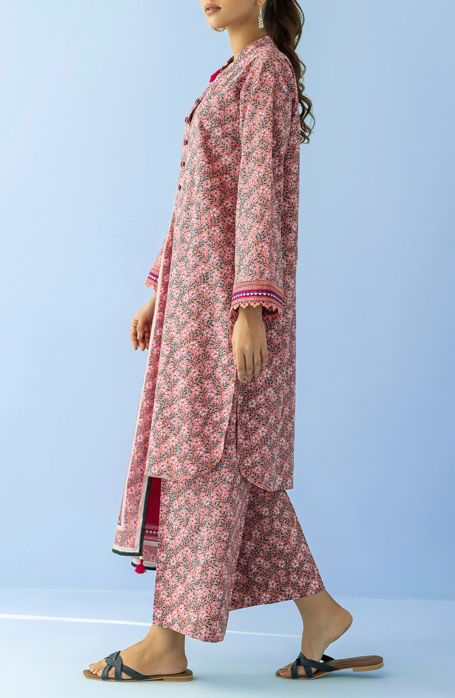 OTL-24-094/U PINK LAWN Women UNSTITCHED SHIRT DUPATTA PANTS