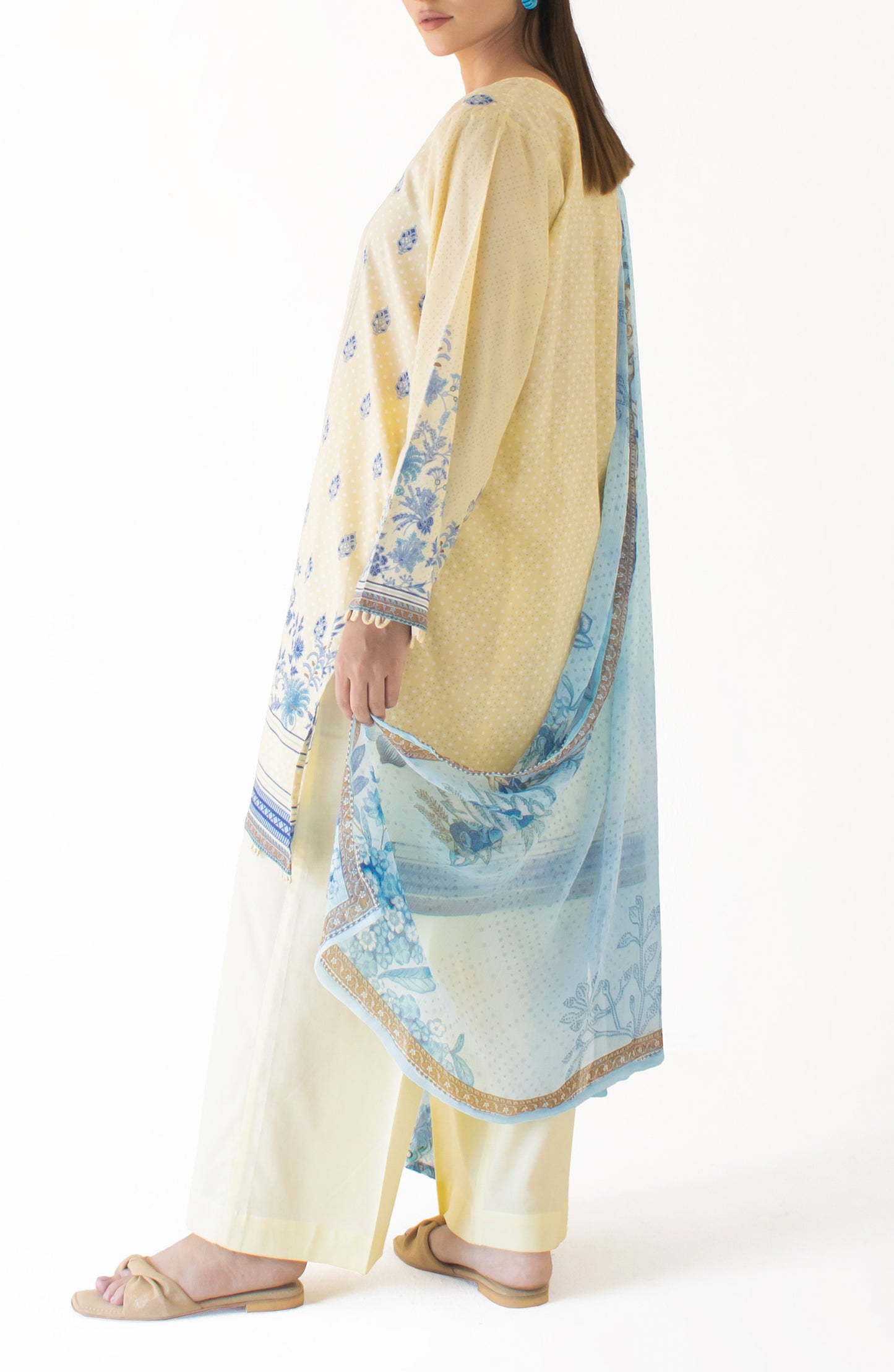 Stitched Printed Shirt Dupatta & Pant - 3 Piece - OTL-24-412