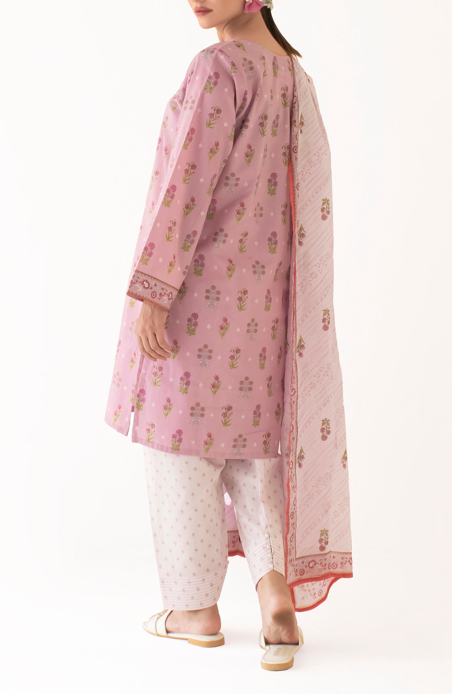 Unstitched Shirt & Dupatta with Printed Trouser - OTL-24-472