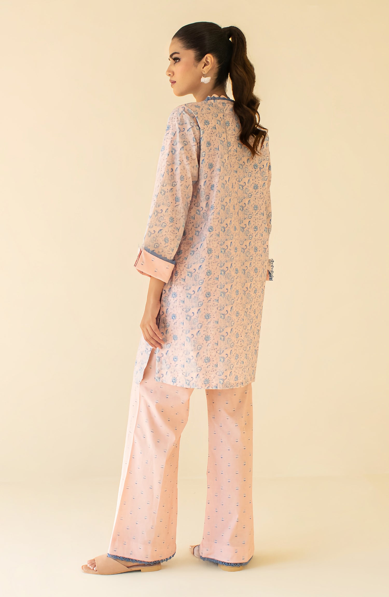 WRCV24S-2002/S PINK COTTON VISCOSE Women READY TO WEAR SHIRT PANTS