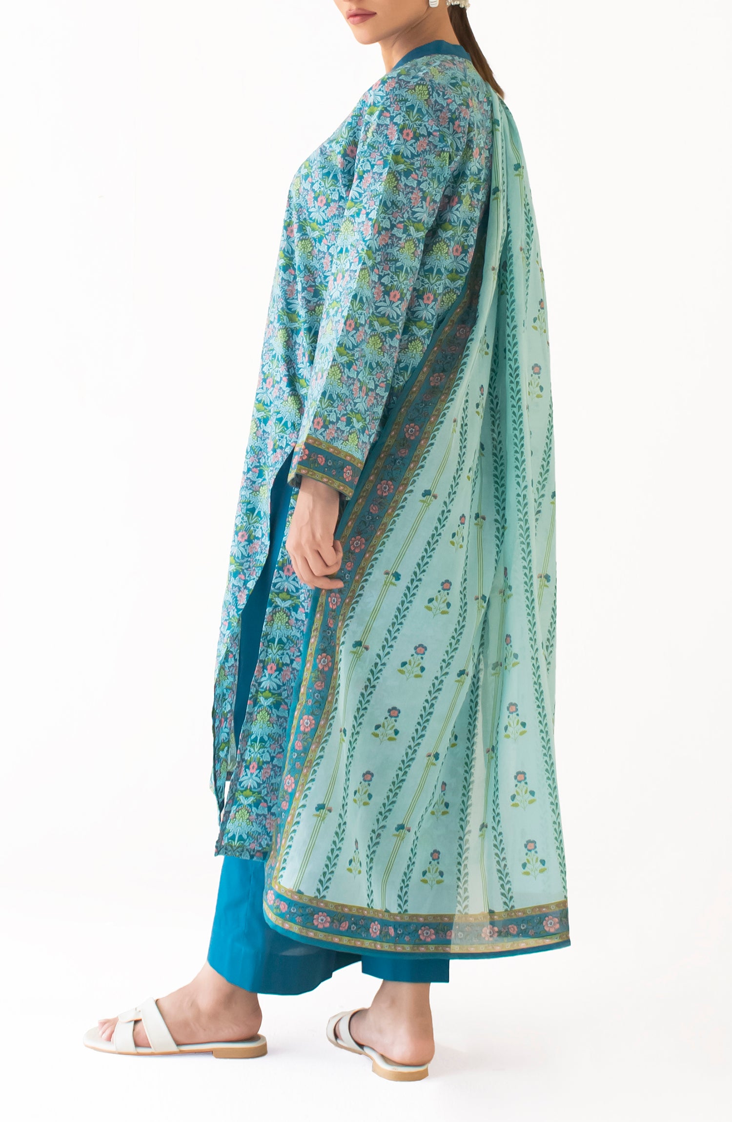 Unstitched Shirt & Dupatta with Plain Trouser - OTL-24-216