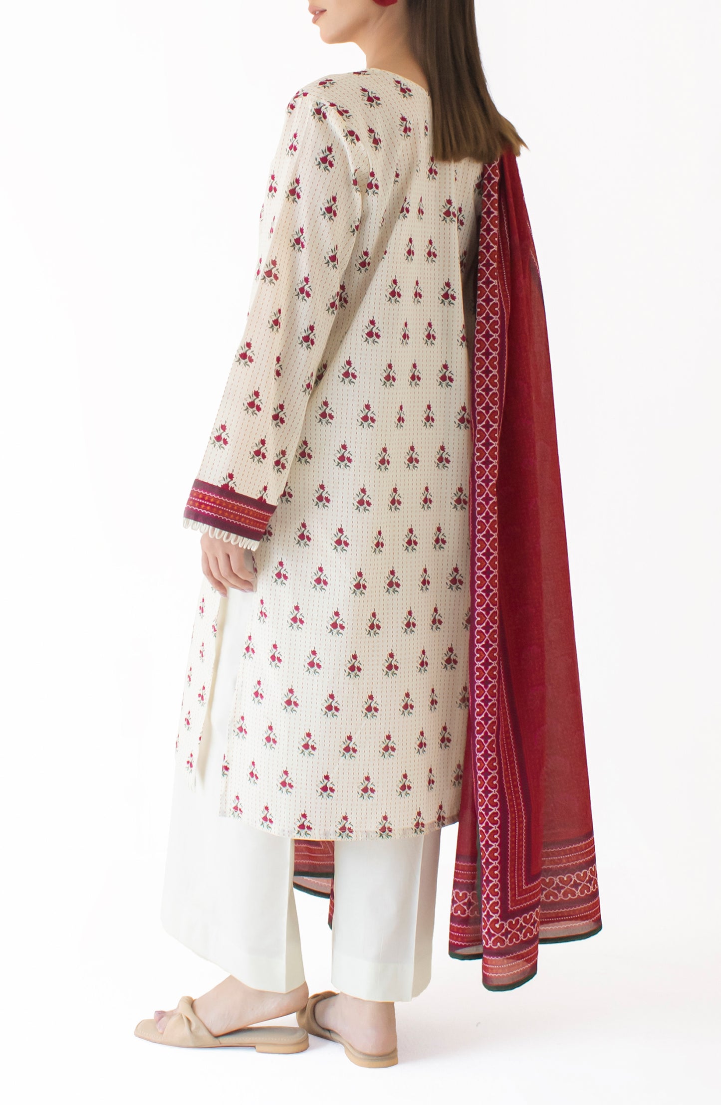 Unstitched Shirt & Dupatta with Plain Trouser - OTL-24-402