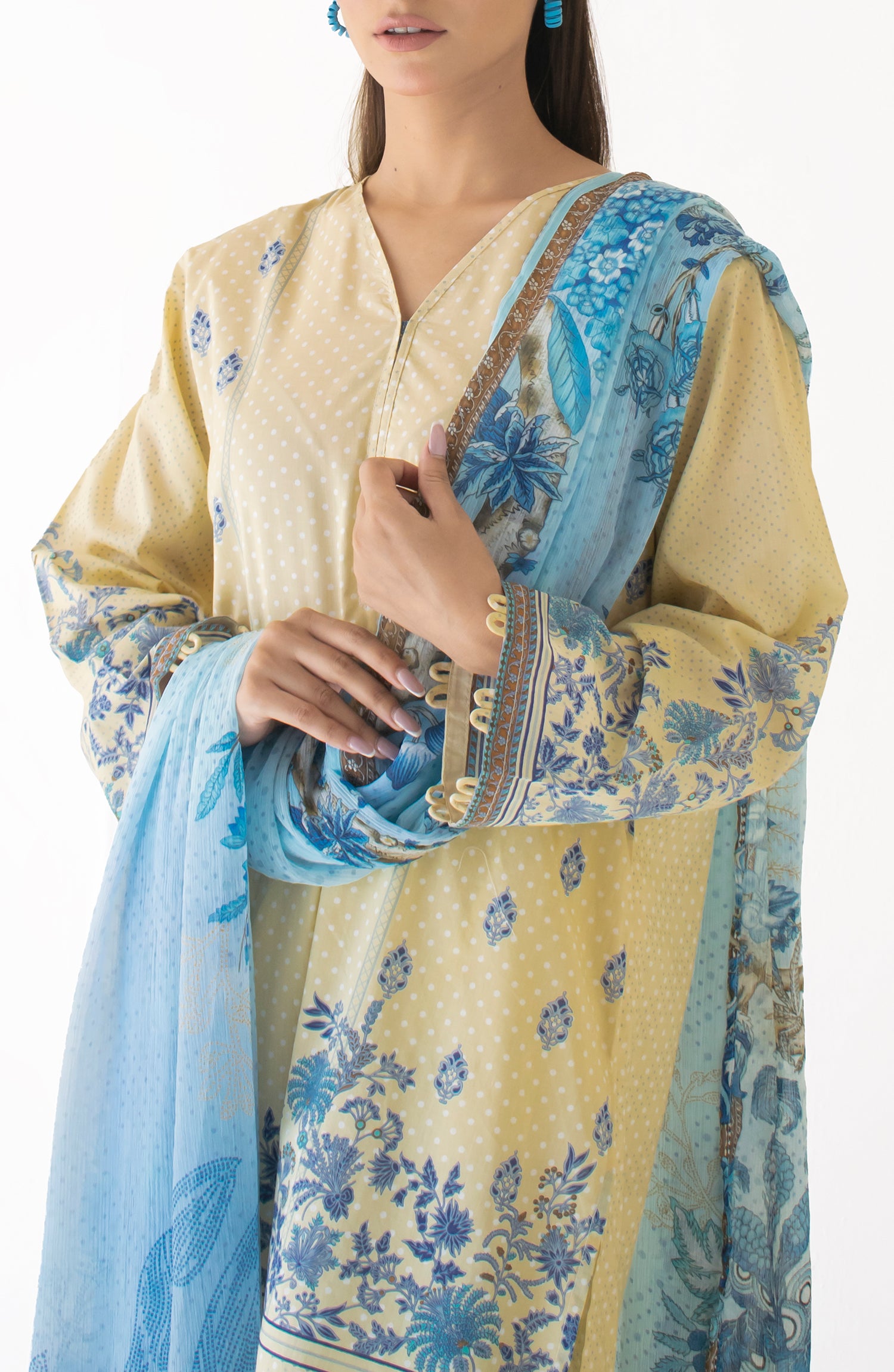 Stitched Printed Shirt Dupatta & Pant - 3 Piece - OTL-24-412