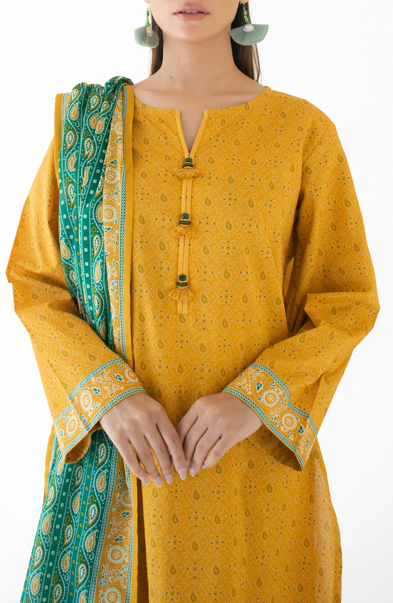 Stitched Printed Shirt Dupatta & Pant - 3 Piece - OTL-24-338