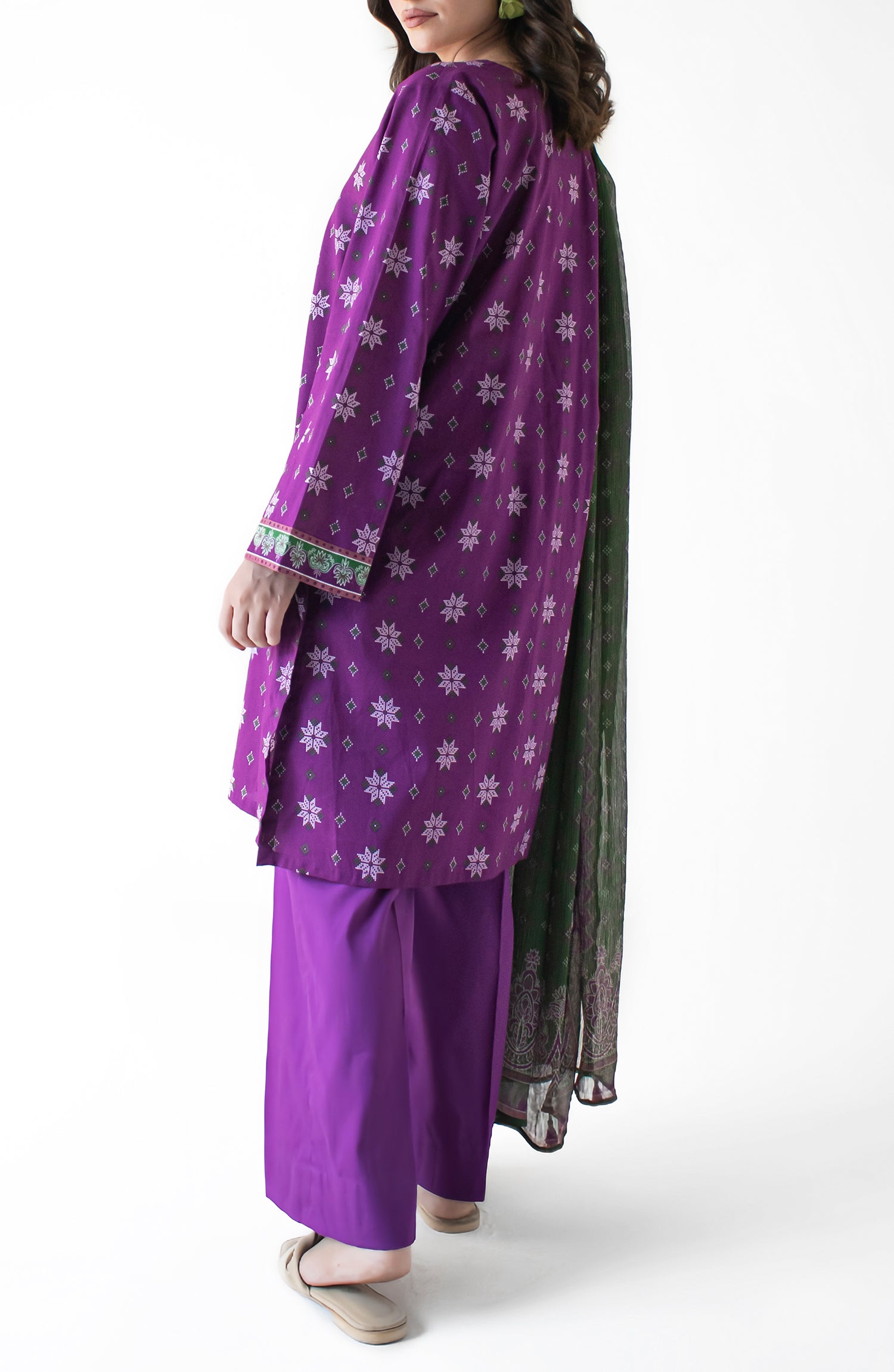 OTL-24-111/U PURPLE LAWN Women UNSTITCHED SHIRT DUPATTA PANTS