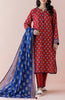 Stitched 3 Piece Printed Lawn Shirt , Cambric Pant and Lawn Dupatta (OTL-24-173/S BLUE)