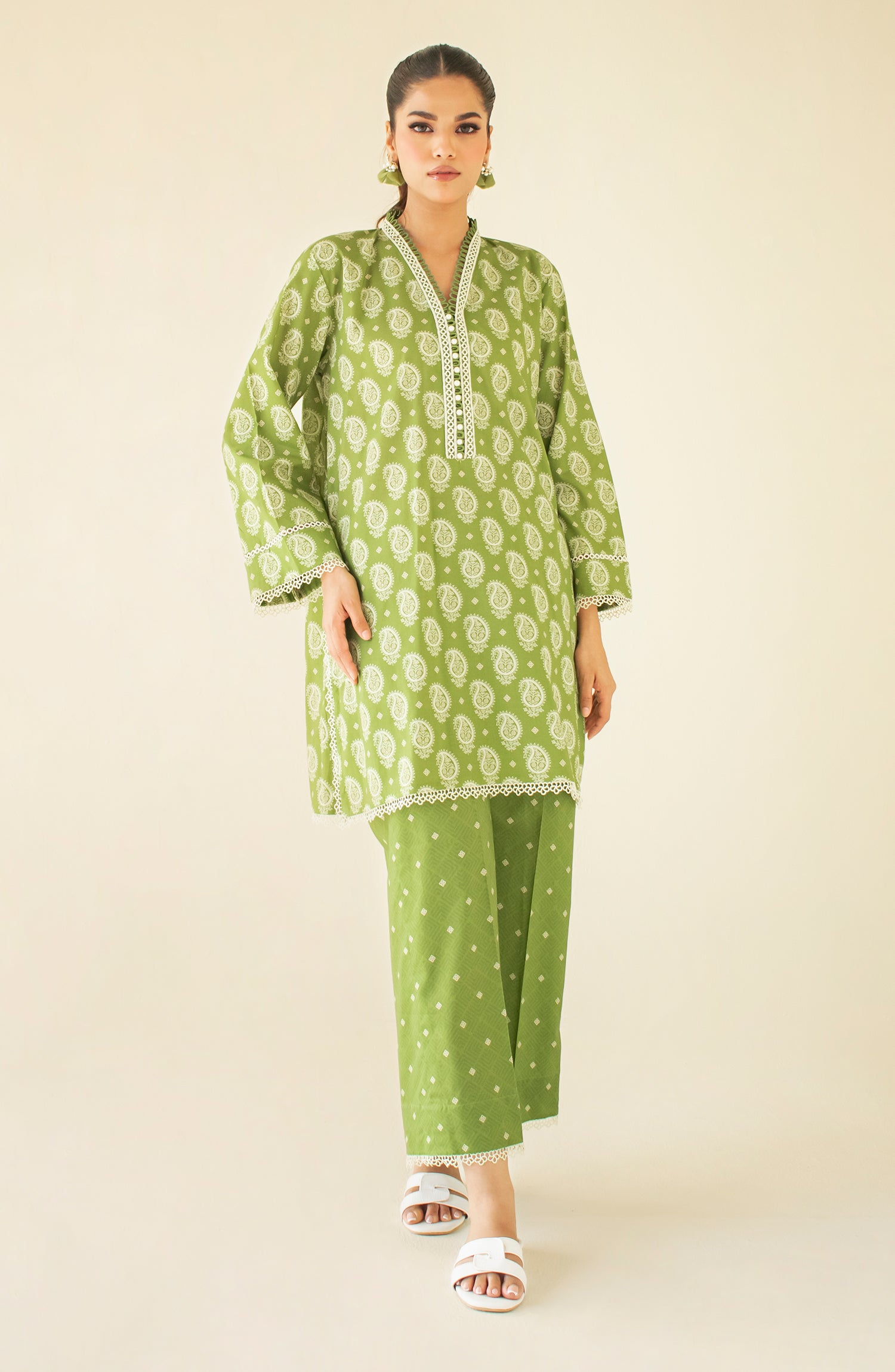 Stitched Printed Shirt & Pant - 2 Piece (CordSet) - WRCK24W-2002