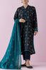 Stitched 3 Piece Premium Printed Casual Lawn Shirt , Cambric Pant and Lawn Dupatta (OTL-24-157/S BLACK)