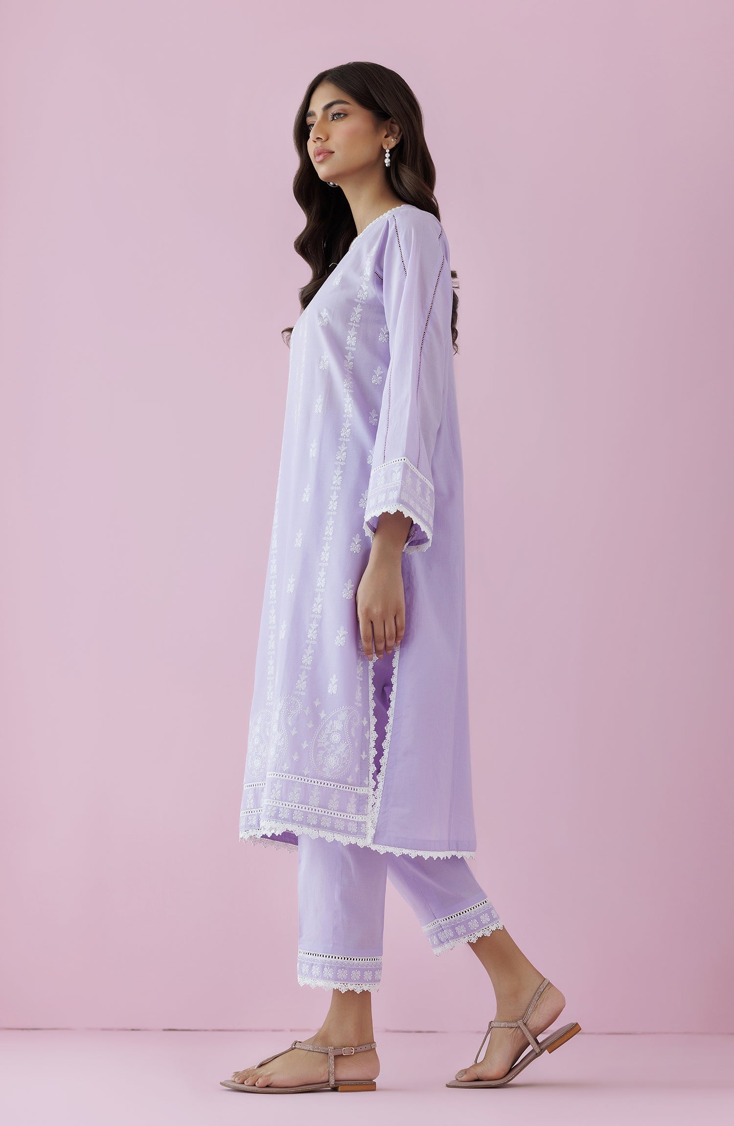 Stitched 2 Piece Embroidered Lawn Shirt and Cambric Pant  (WRHC24S-2023)