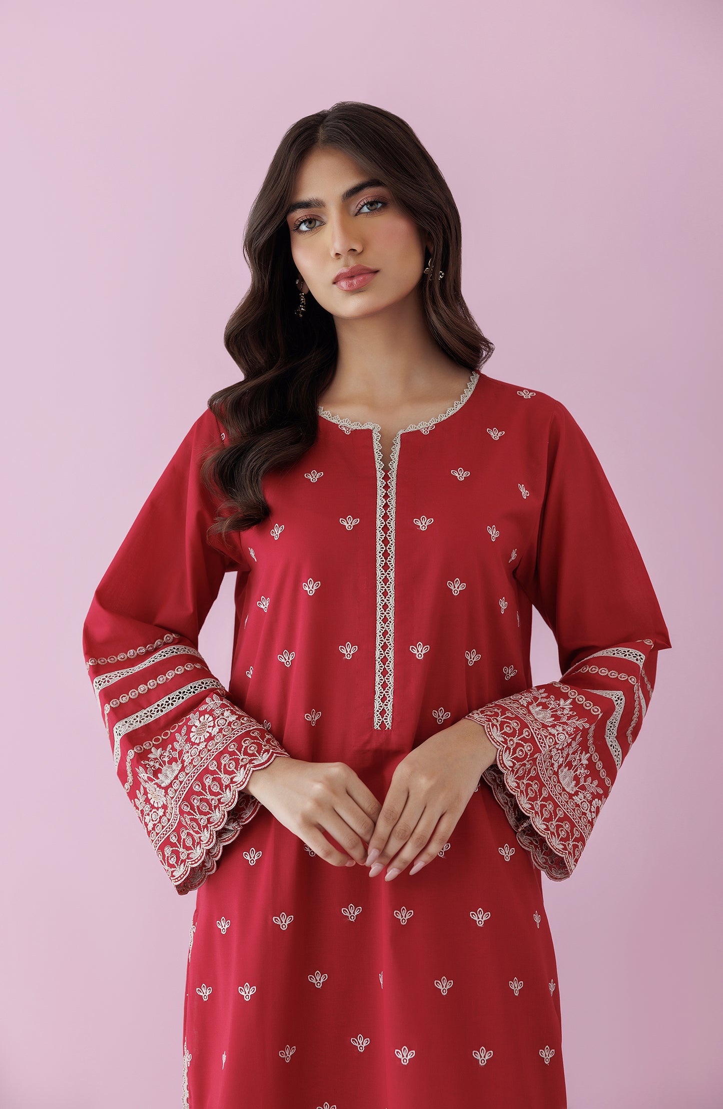 Stitched 2 Piece Embroidered Lawn Shirt and Cambric Pant  (WRHC24S-2020)