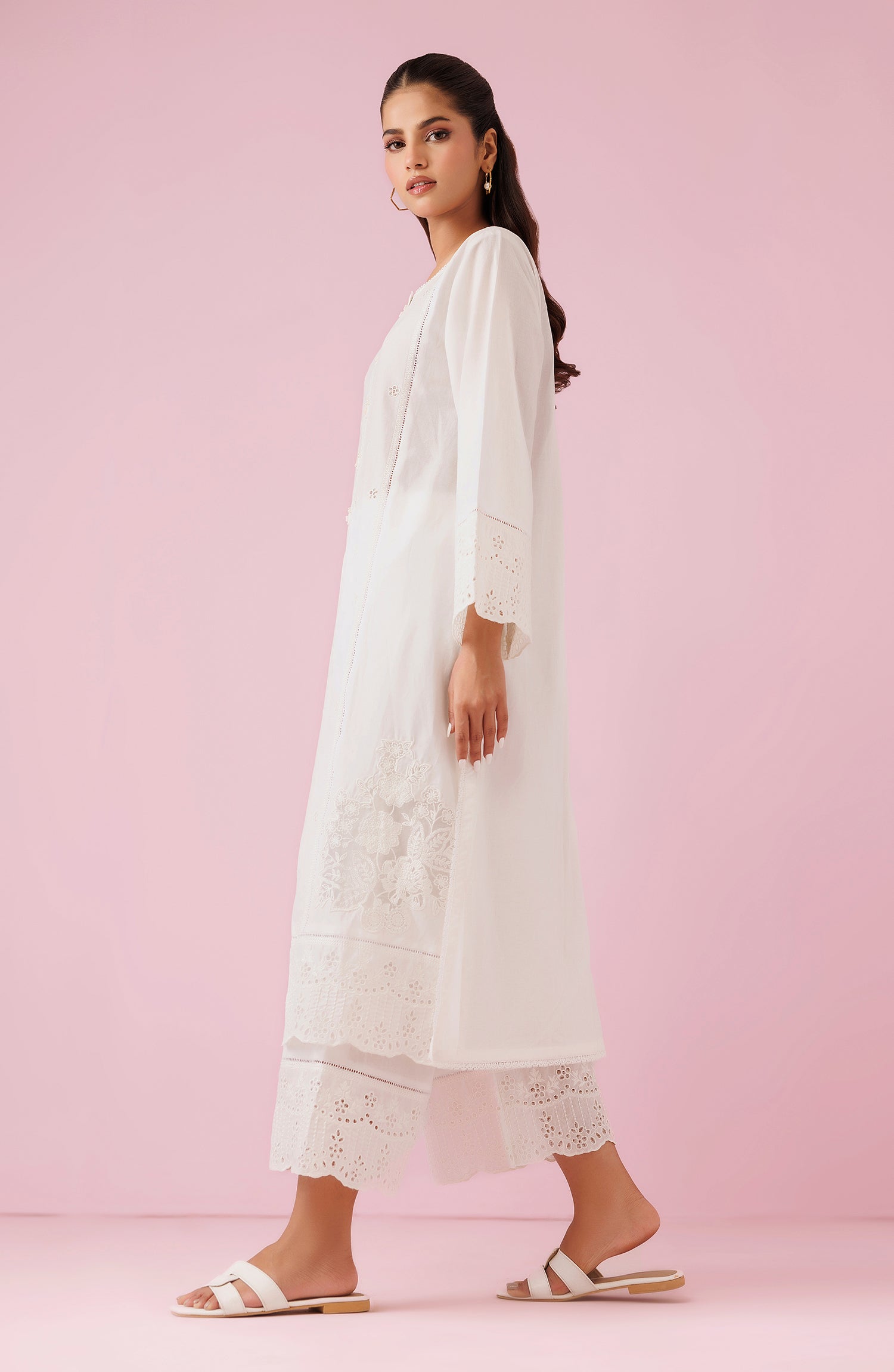 Stitched 2 Piece Embroidered Lawn Shirt and Cambric Pant  (WRHC24S-2018)