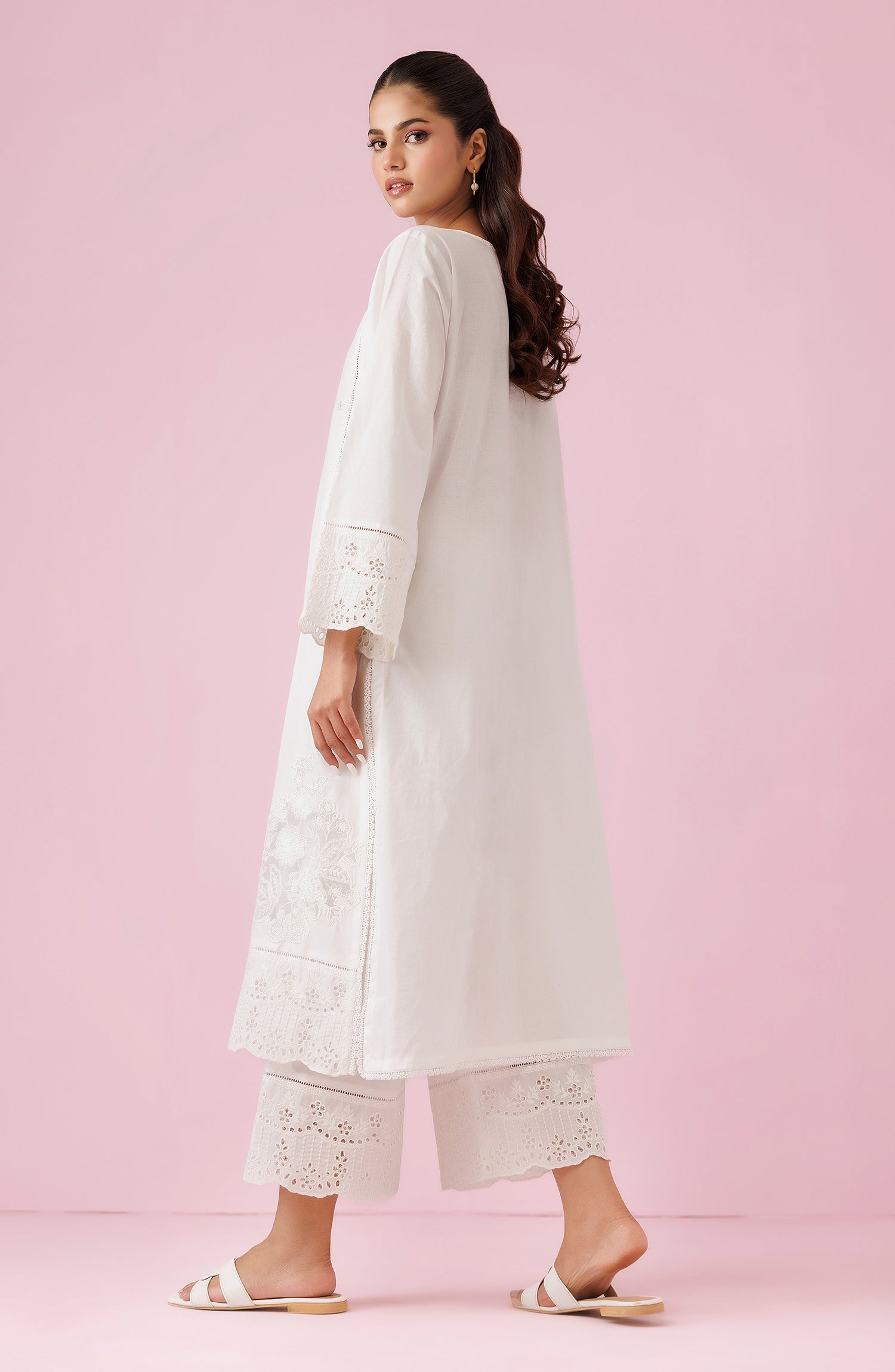 Stitched 2 Piece Embroidered Lawn Shirt and Cambric Pant  (WRHC24S-2018)