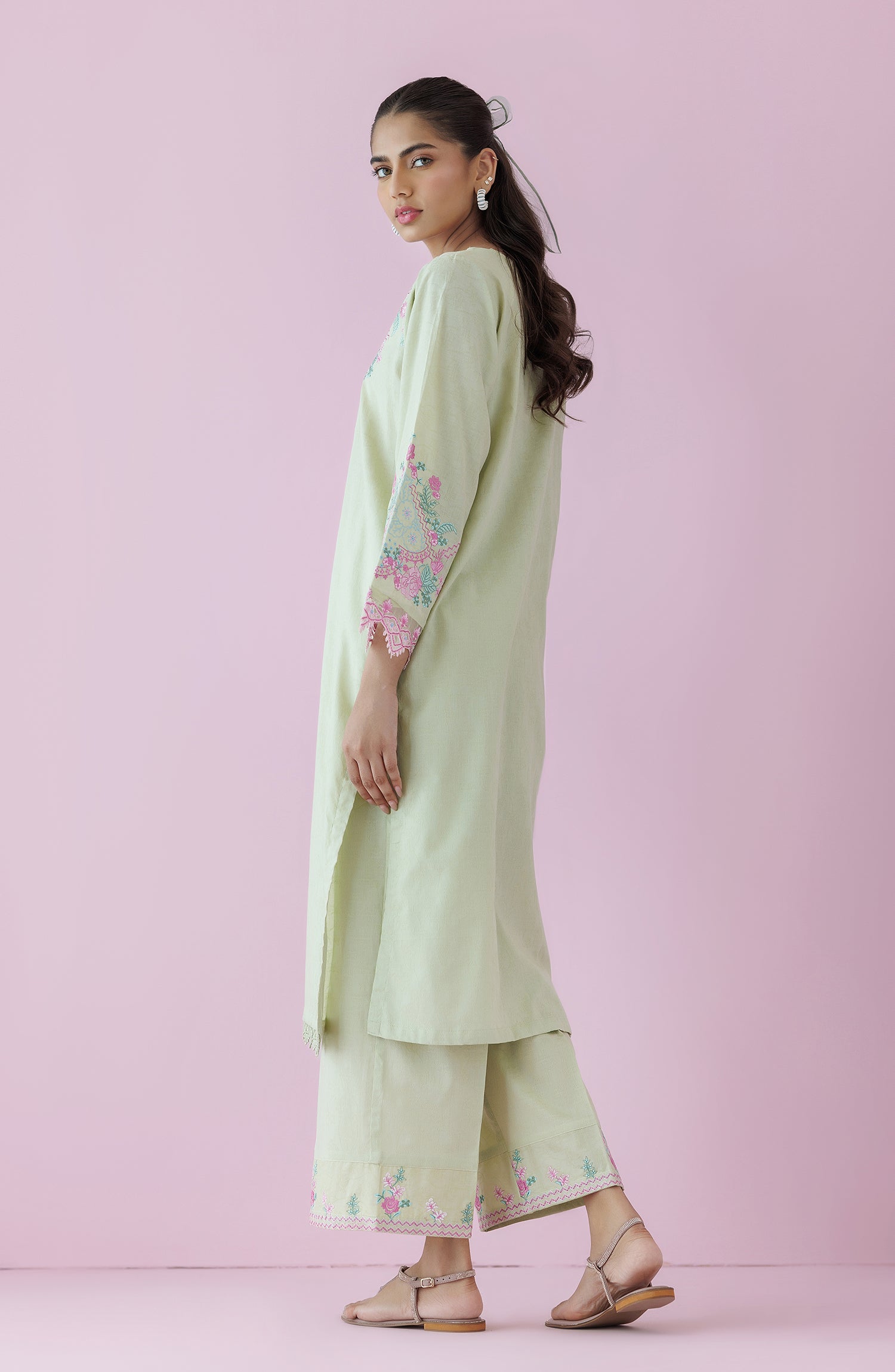 Stitched 2 Piece Embroidered Jacquard Shirt and Jacquard Pant  (WRCJ24S-2026)