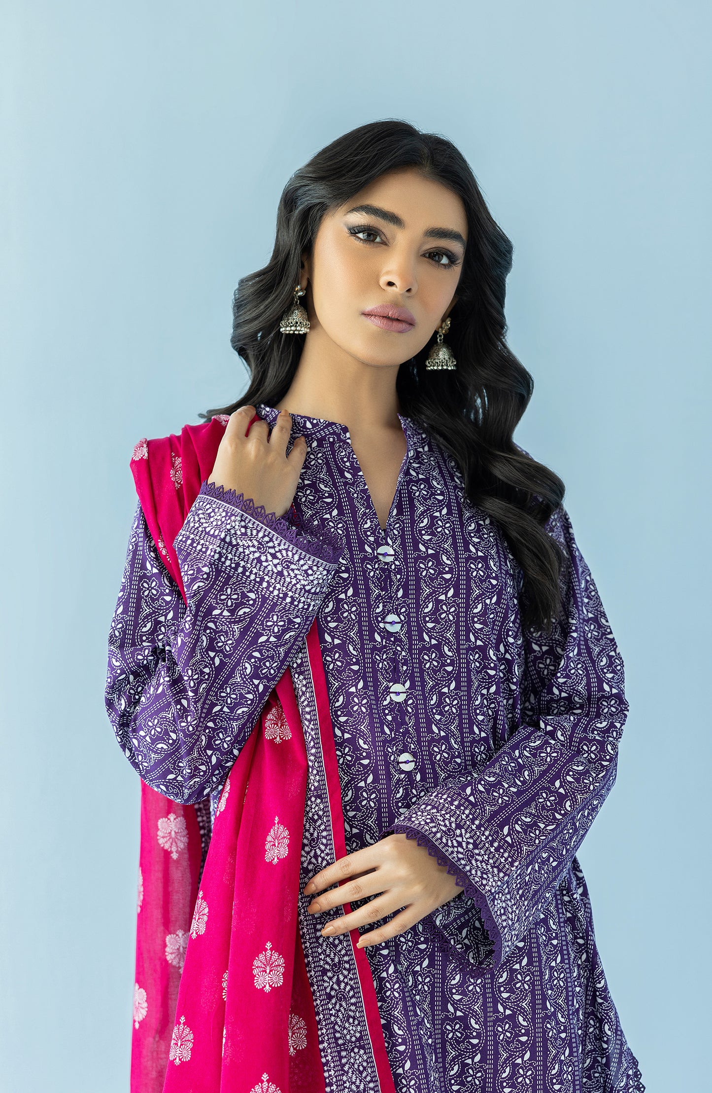 NRDS-24-005/S PURPLE LAWN  READY TO WEAR SHIRT DUPATTA