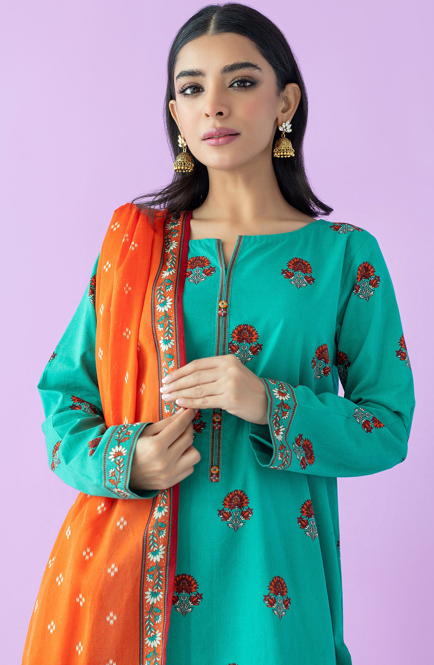 OTL-23-167/S TEAL LAWN  READY TO WEAR SHIRT DUPATTA PANTS