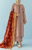 Stitched 3 Piece Printed Lawn Shirt , Cambric Pant and Lawn Dupatta (OTL-24-070/S BROWN)