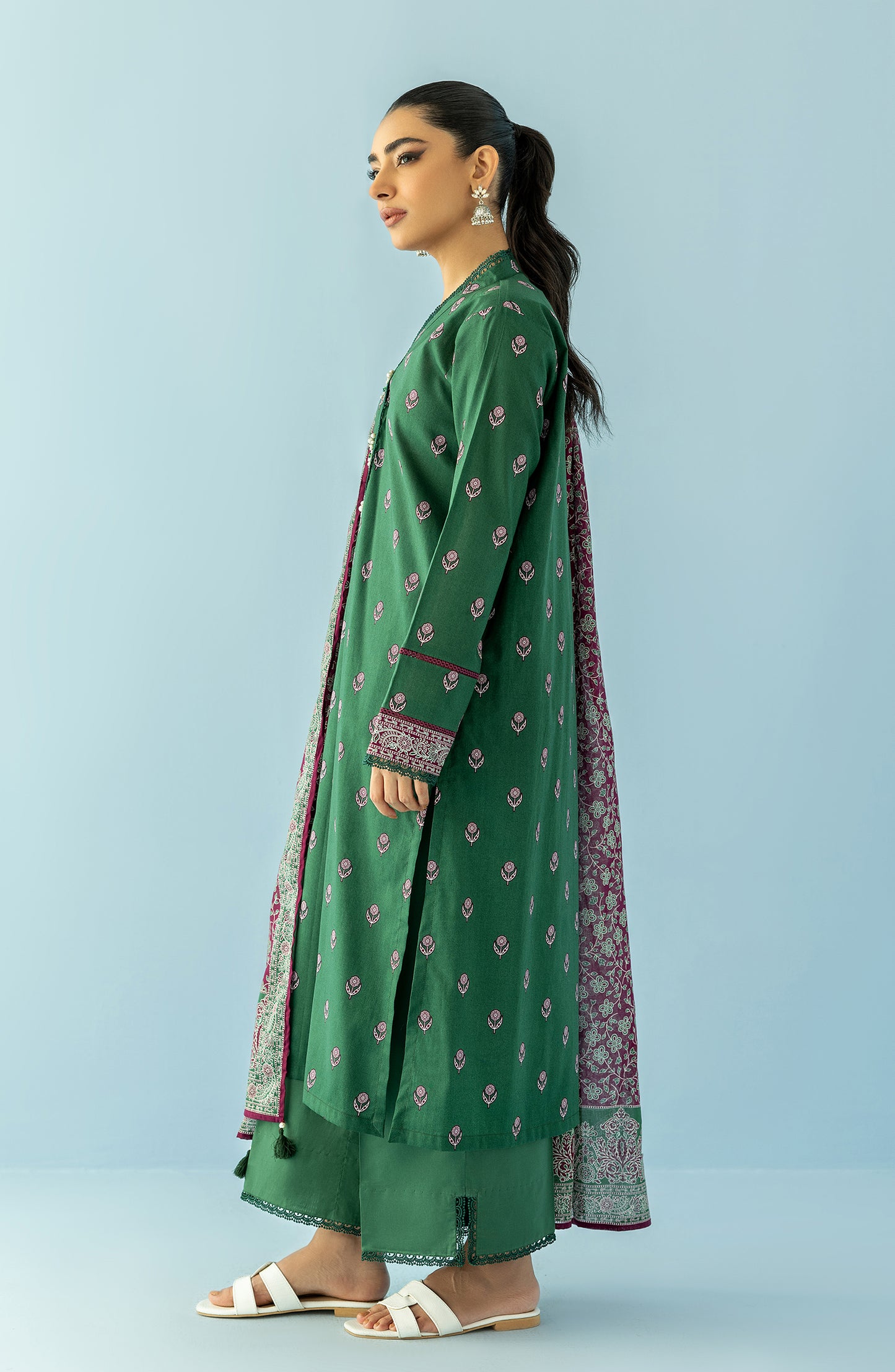 OTL-24-077/U GREEN LAWN Women UNSTITCHED SHIRT DUPATTA PANTS