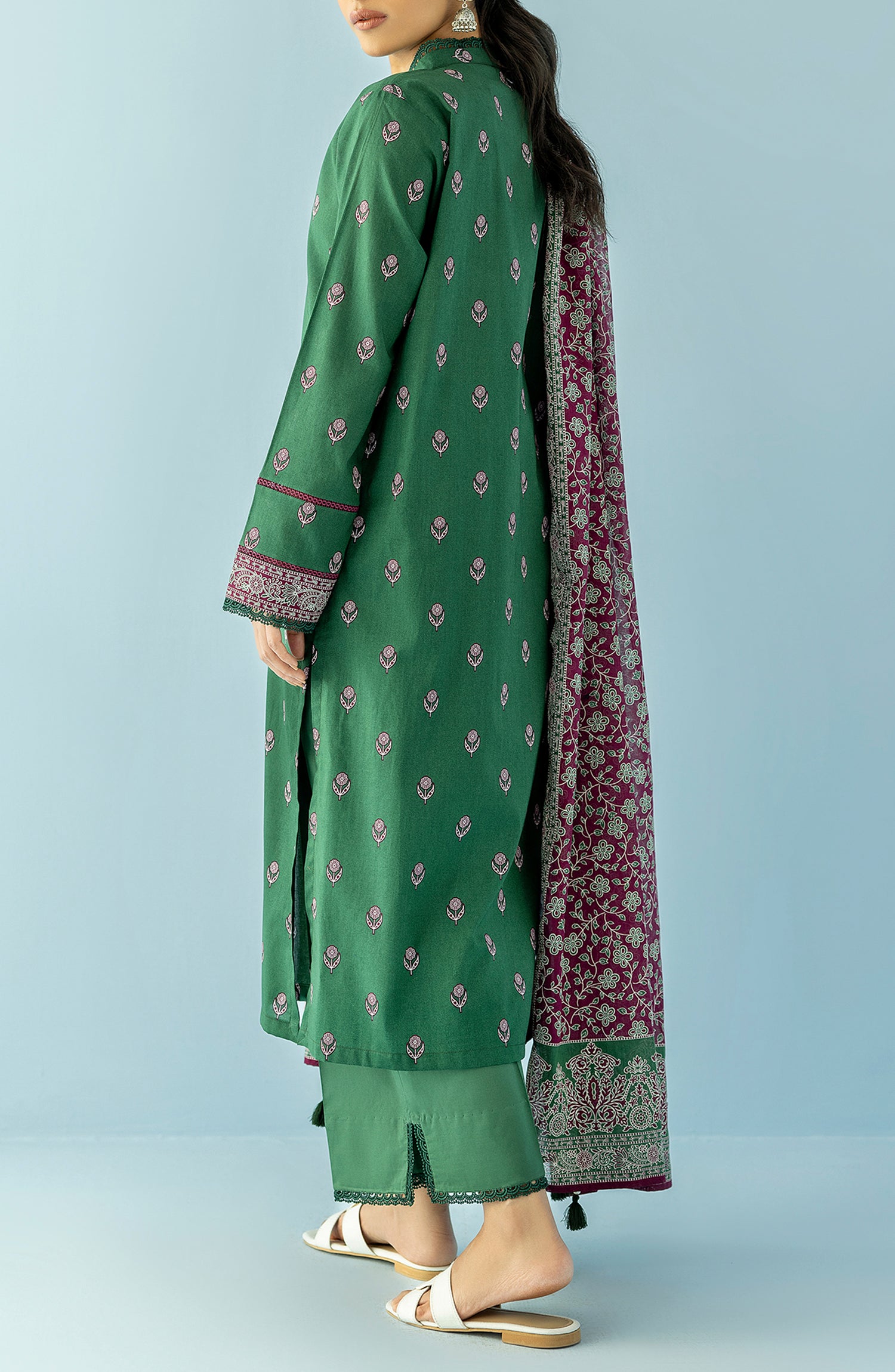 OTL-24-077/U GREEN LAWN Women UNSTITCHED SHIRT DUPATTA PANTS