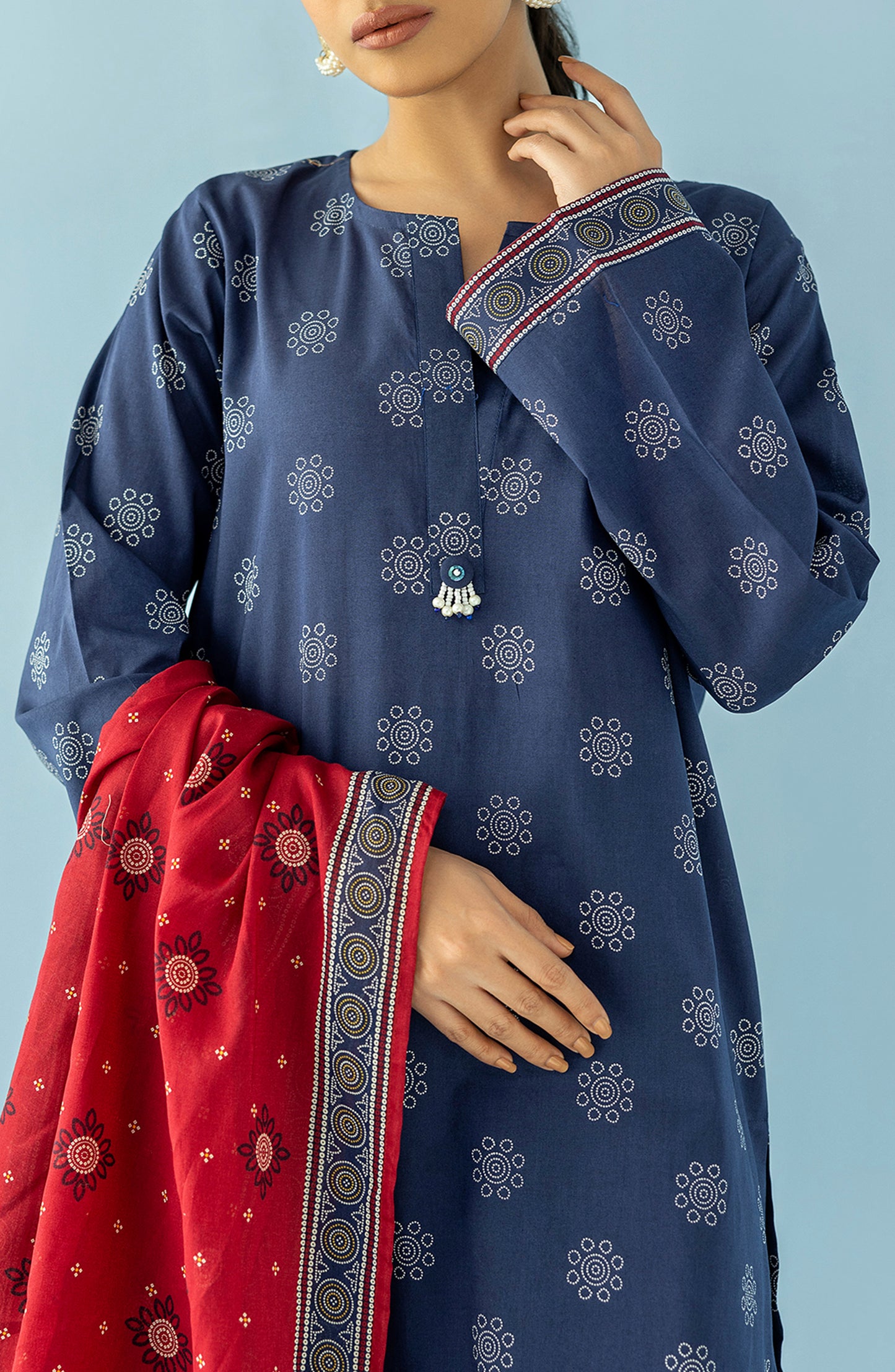 OTL-24-062/U BLUE LAWN Women UNSTITCHED SHIRT DUPATTA PANTS