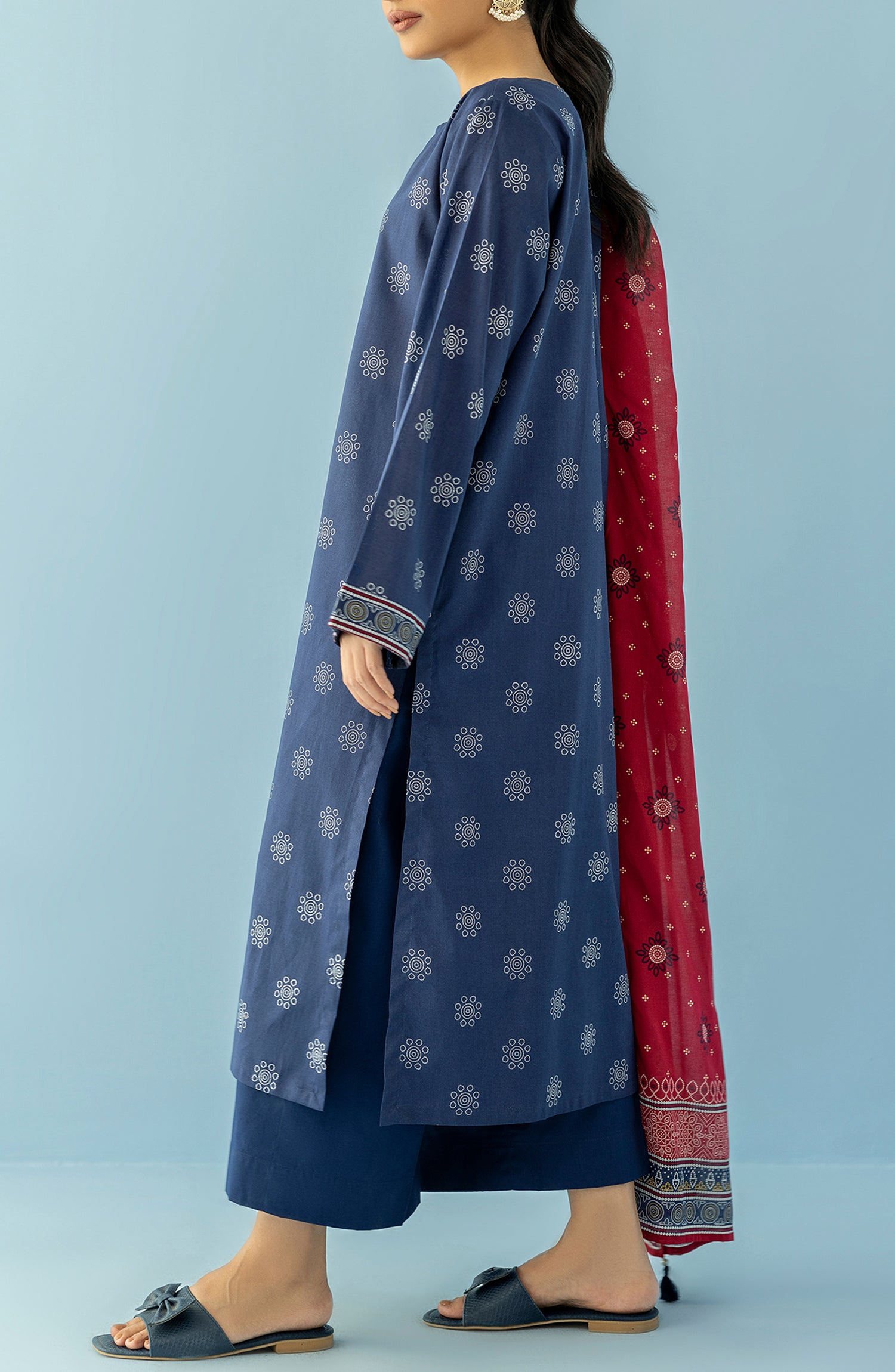 OTL-24-062/U BLUE LAWN Women UNSTITCHED SHIRT DUPATTA PANTS