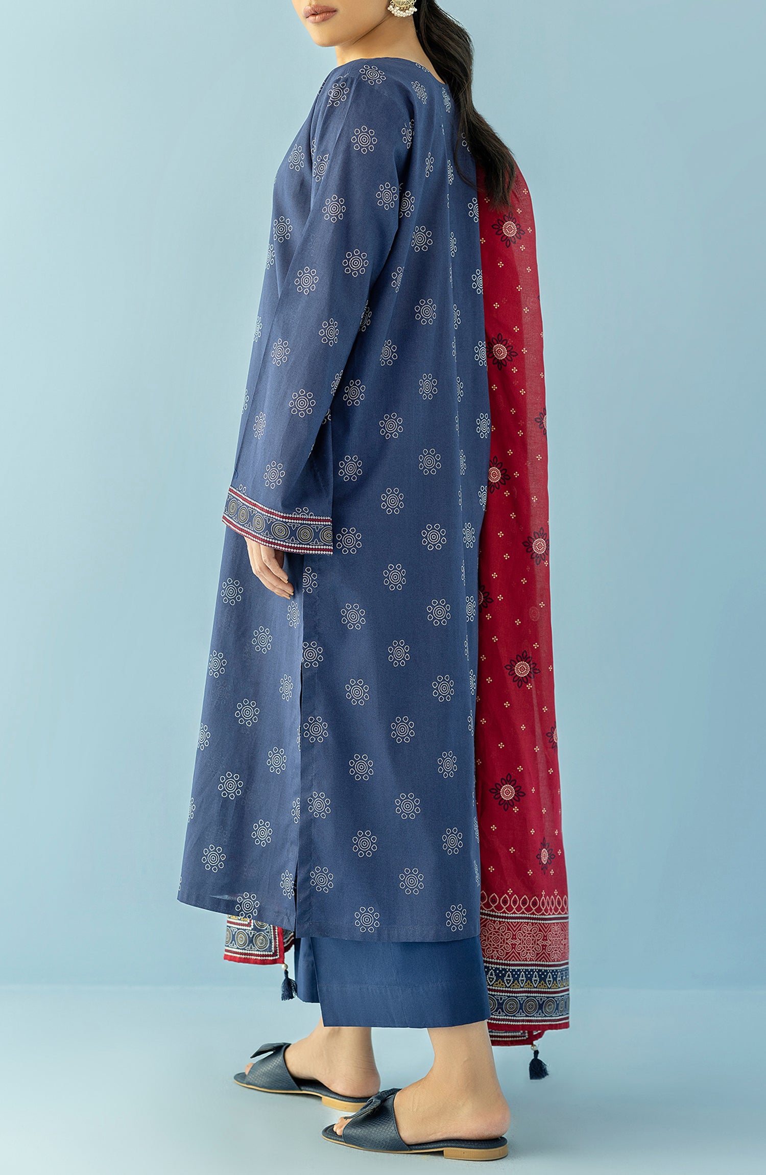 OTL-24-062/U BLUE LAWN Women UNSTITCHED SHIRT DUPATTA PANTS