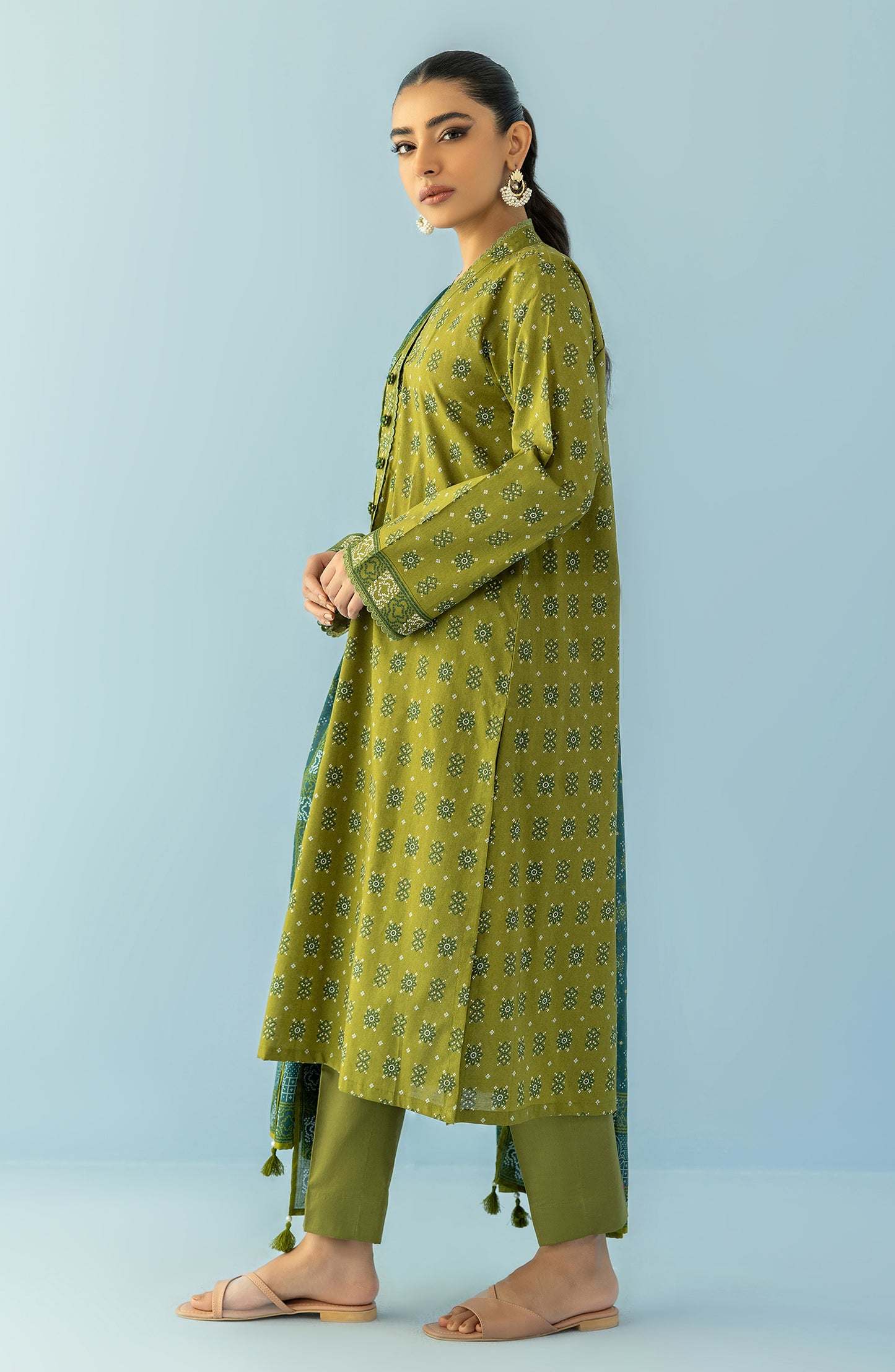 OTL-24-060/U GREEN LAWN Women UNSTITCHED SHIRT DUPATTA PANTS