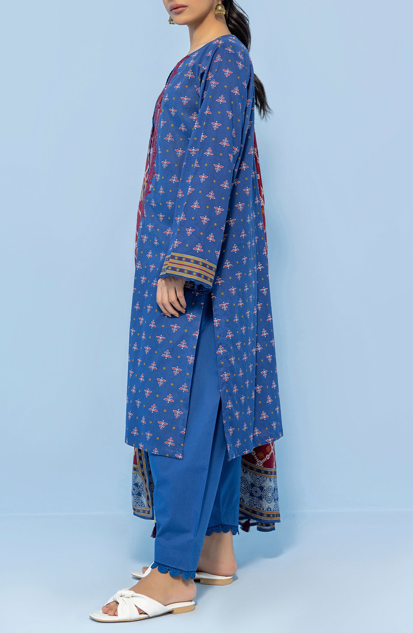 OTL-24-019/U BLUE LAWN Women UNSTITCHED SHIRT DUPATTA PANTS