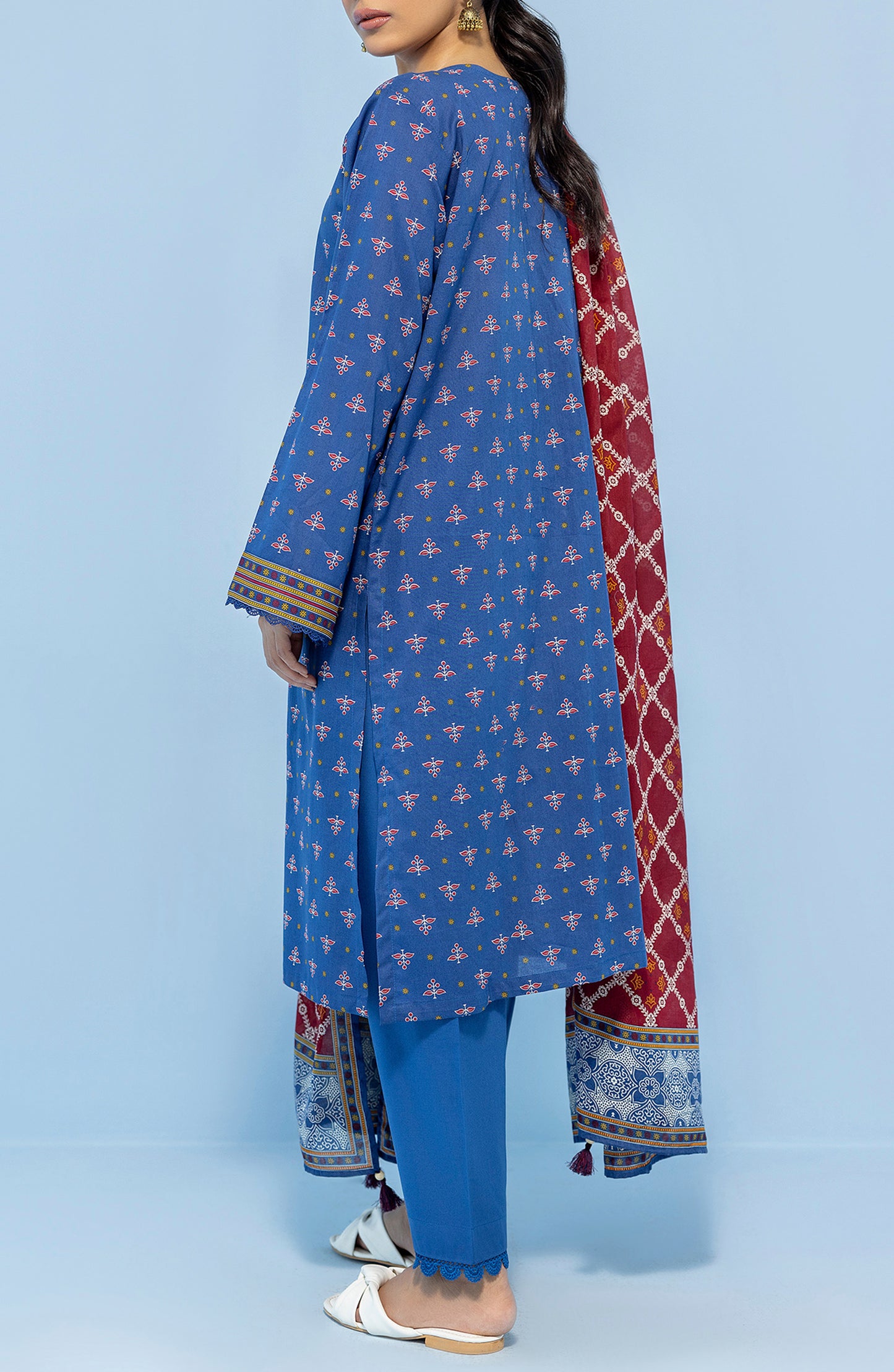 OTL-24-019/U BLUE LAWN Women UNSTITCHED SHIRT DUPATTA PANTS