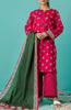 Stitched 3 Piece Printed Lawn Shirt , Cambric Pant and Lawn Dupatta (OTL-24-014/S PINK)