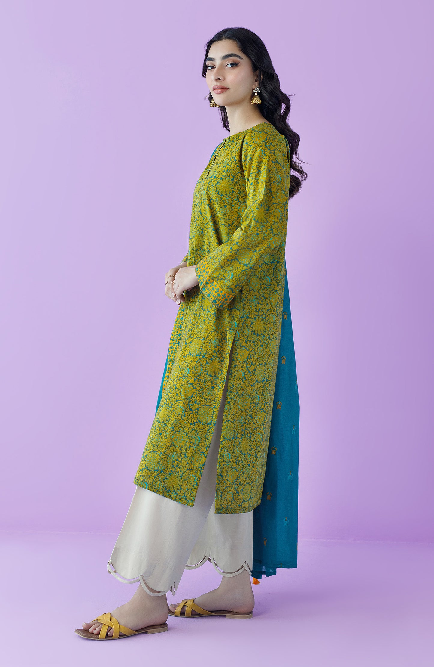 NRDS-23-122/U GREEN LAWN  UNSTITCHED SHIRT DUPATTA