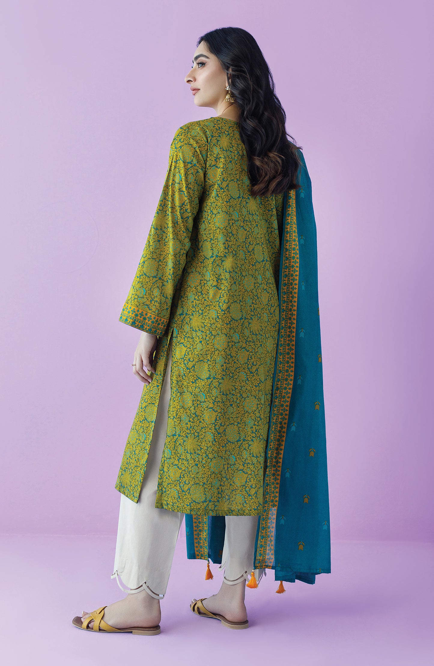 NRDS-23-122/U GREEN LAWN  UNSTITCHED SHIRT DUPATTA