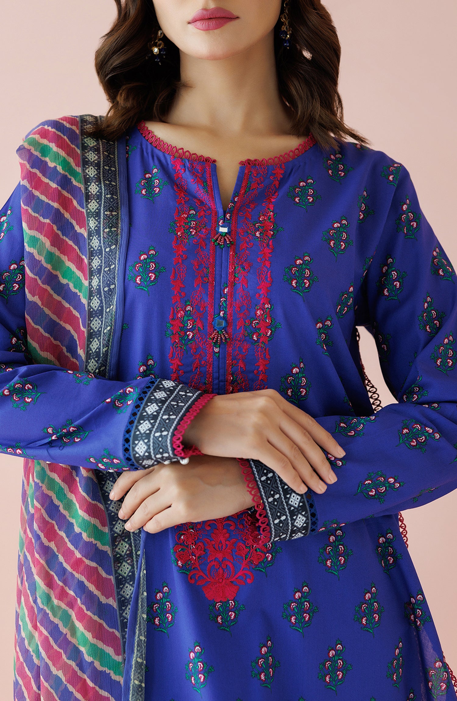 OTL-24-041/U BLUE LAWN Women UNSTITCHED SHIRT DUPATTA PANTS