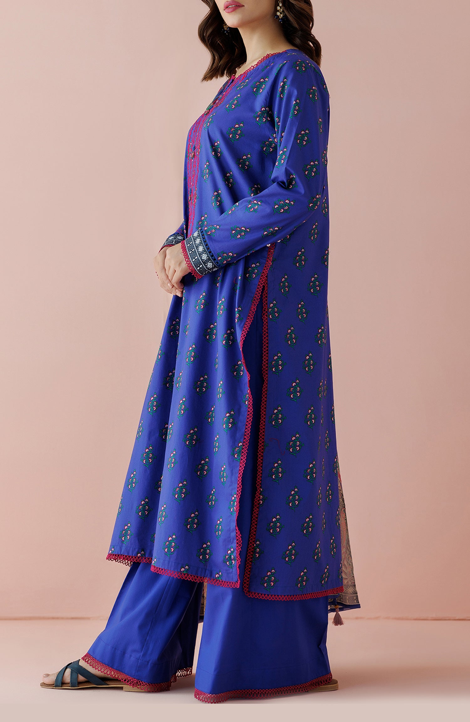 OTL-24-041/U BLUE LAWN Women UNSTITCHED SHIRT DUPATTA PANTS