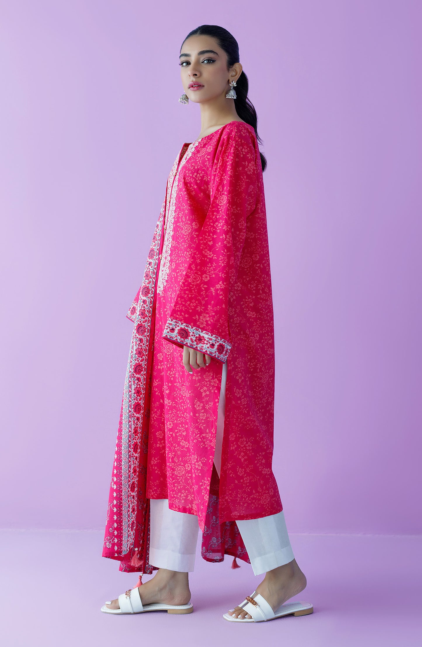 NRDS-23-058/S PINK LAWN  READY TO WEAR SHIRT DUPATTA