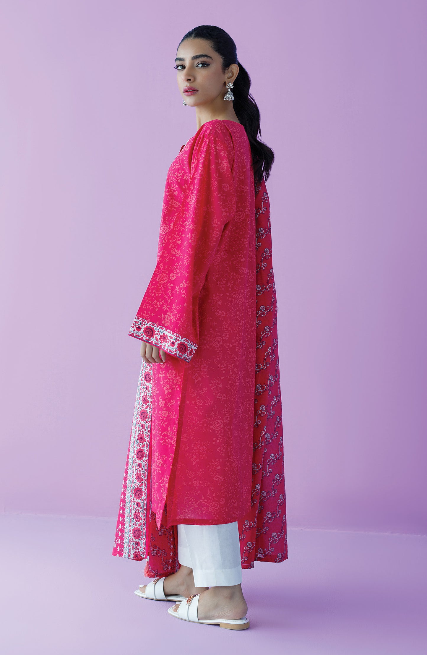 NRDS-23-058/S PINK LAWN  READY TO WEAR SHIRT DUPATTA