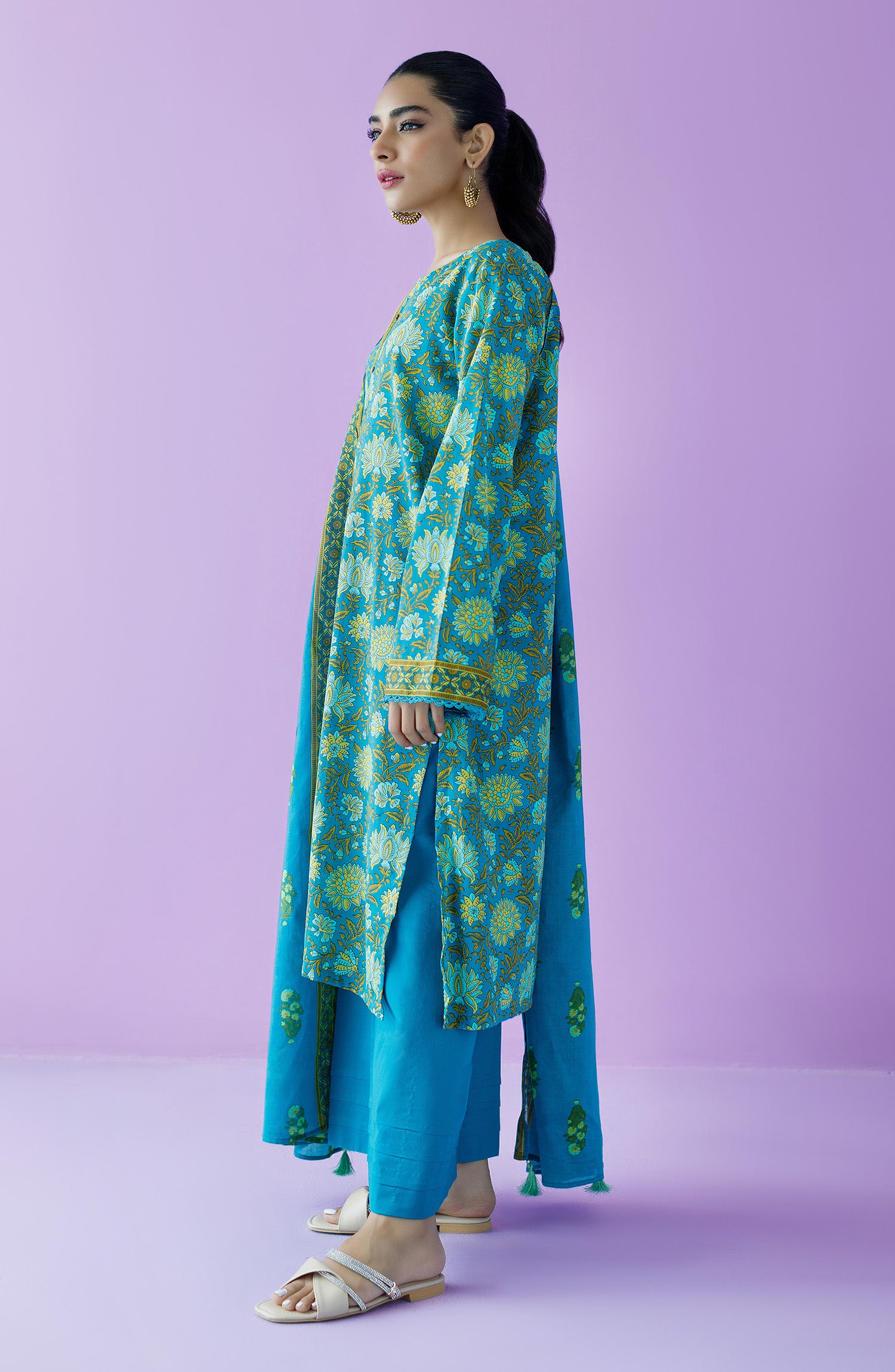 OTL-23-151/S TEAL LAWN  READY TO WEAR SHIRT DUPATTA PANTS