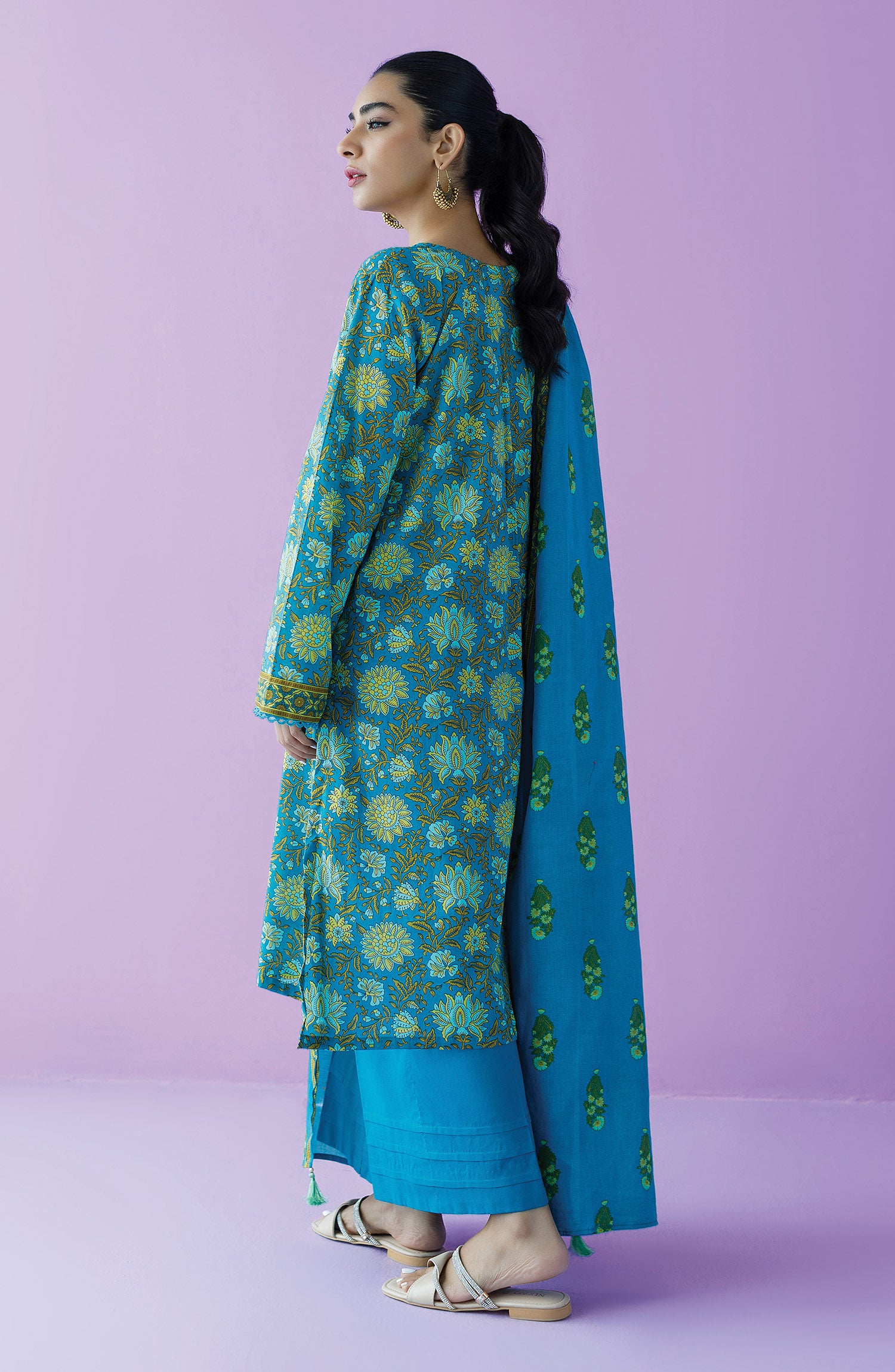 OTL-23-151/S TEAL LAWN  READY TO WEAR SHIRT DUPATTA PANTS