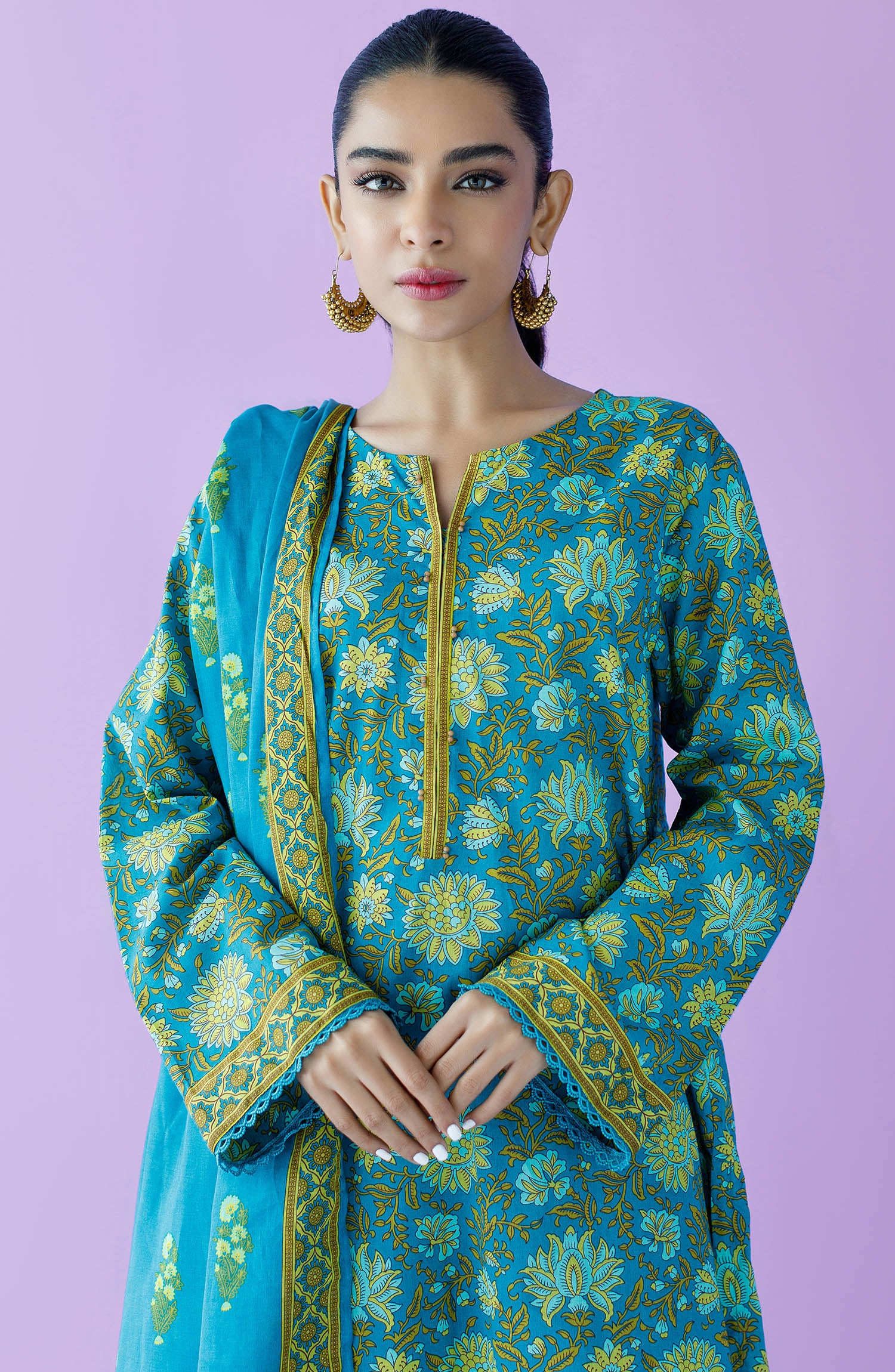 OTL-23-151/S TEAL LAWN  READY TO WEAR SHIRT DUPATTA PANTS